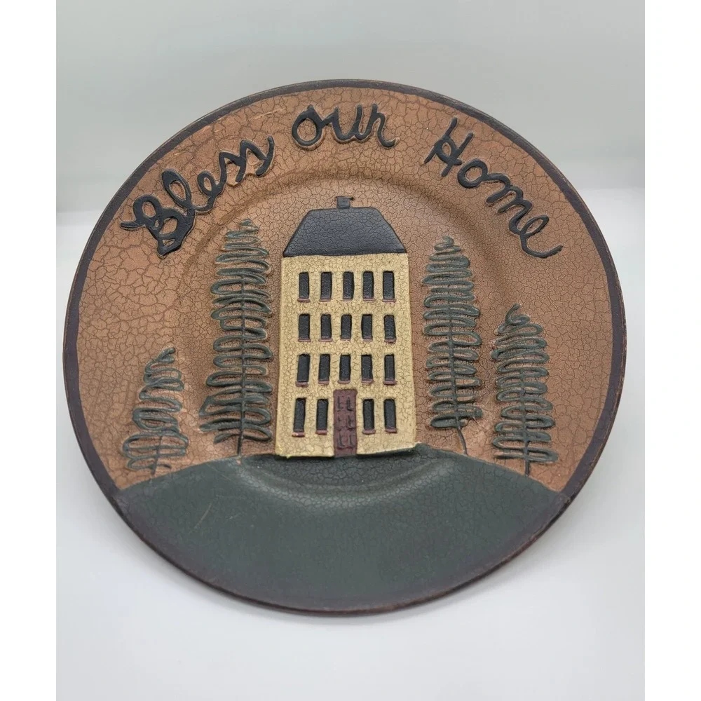 House Warming Gift Ragon House Decorative Plate "Bless Our Home" Collectible - Picture 6 of 12